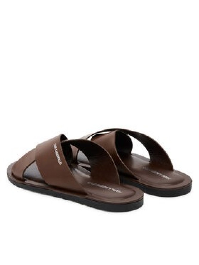 KARL LAGERFELD Klapki Kastor III KL70214 Brązowy