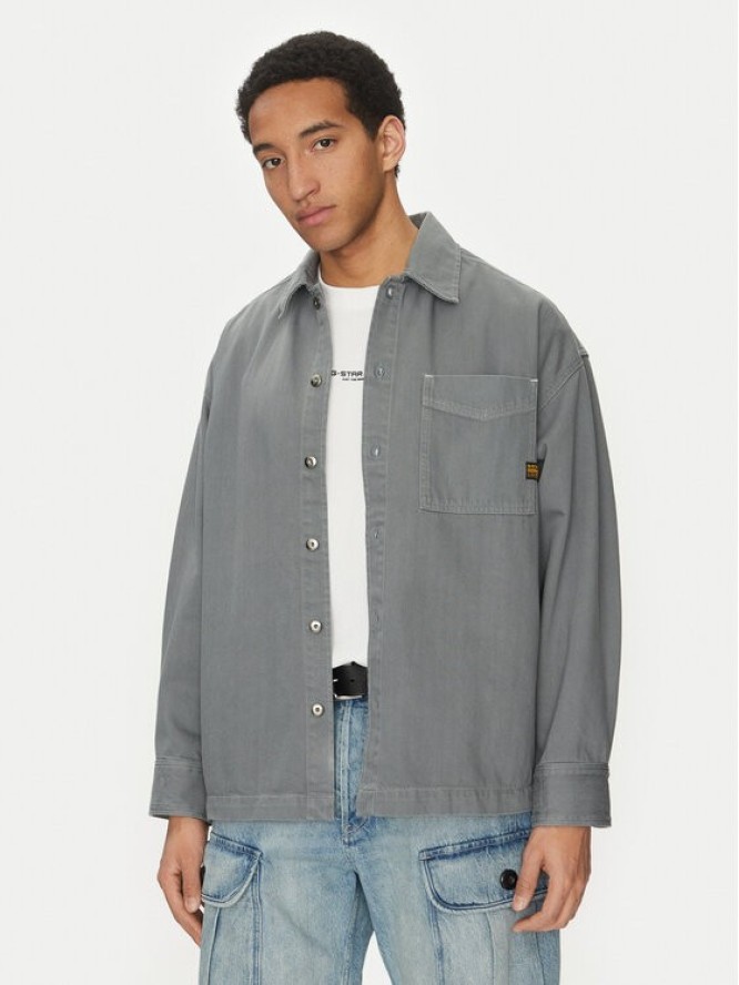 G-Star Raw Koszula D23007-D300 H116 Szary Boxy Fit