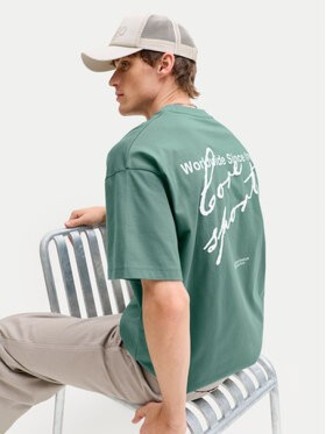 Jack & Jones T-Shirt Dust 12292982 Turkusowy Loose Leg