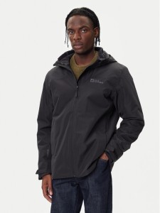 Jack Wolfskin Kurtka outdoor Taubenberg 3in1 1115311 Czarny Regular Fit