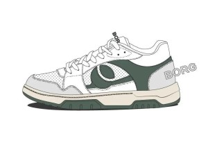 bjorn_borg OLLIE WB buty tenisowe biały - balsam green – WHITE - BALSAM GREEN