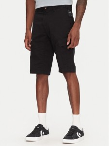 Tom Tailor Denim Szorty materiałowe 1044836 Czarny Regular Fit