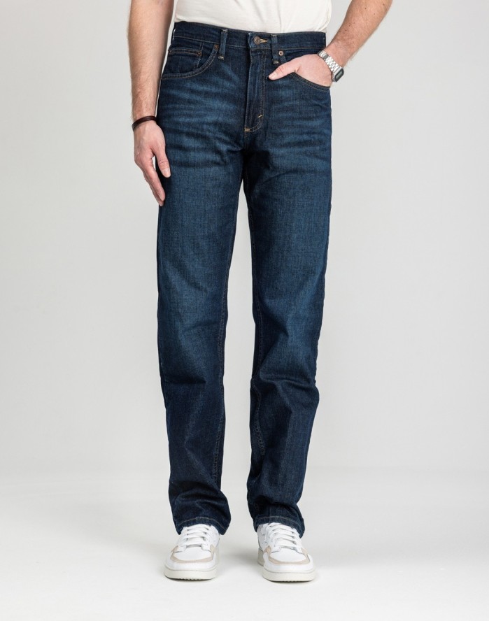 Męskie Spodnie Jeansowe Wrangler Relaxed Fit Blackened Indigo 112352957