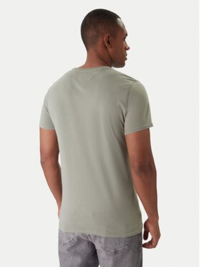 Tommy Jeans T-Shirt DM0DM04411 Zielony Slim Fit