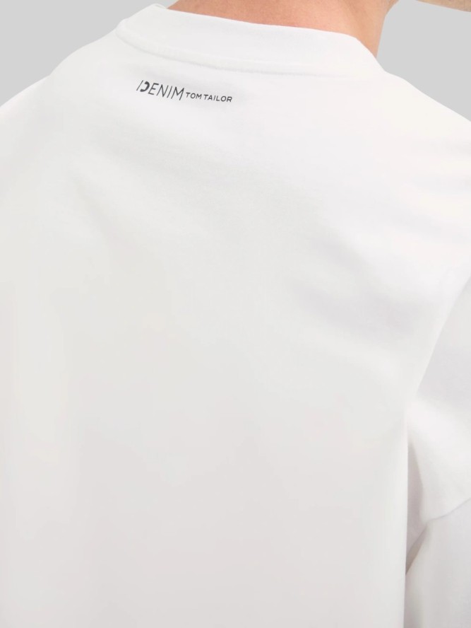 Męska Koszulka Tom Tailor Oversized Boxy T-shirt White 1035912 20000