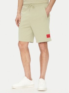 HUGO Szorty sportowe Diz222 50466196 Zielony Regular Fit