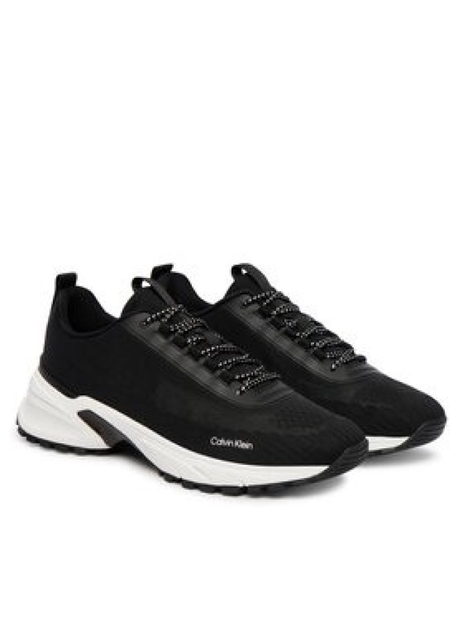 Calvin Klein Sneakersy Hike Runner Laceup Knit HM0HM02151 Czarny