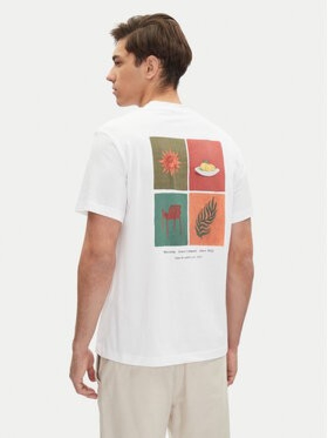 Mustang T-Shirt Akron 1016284 Biały Relaxed Fit