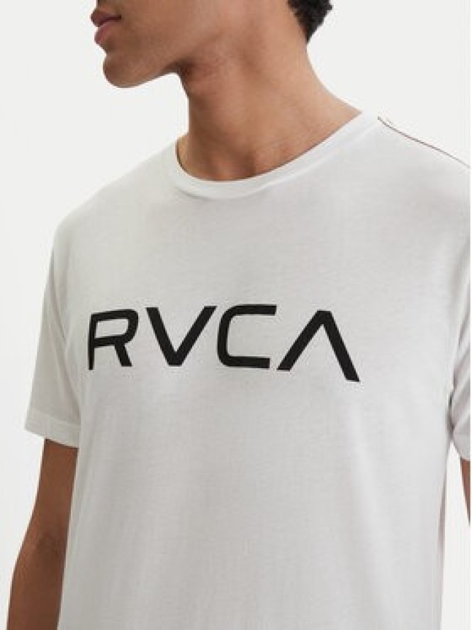 RVCA T-Shirt Big M420VRBI Biały Slim Fit