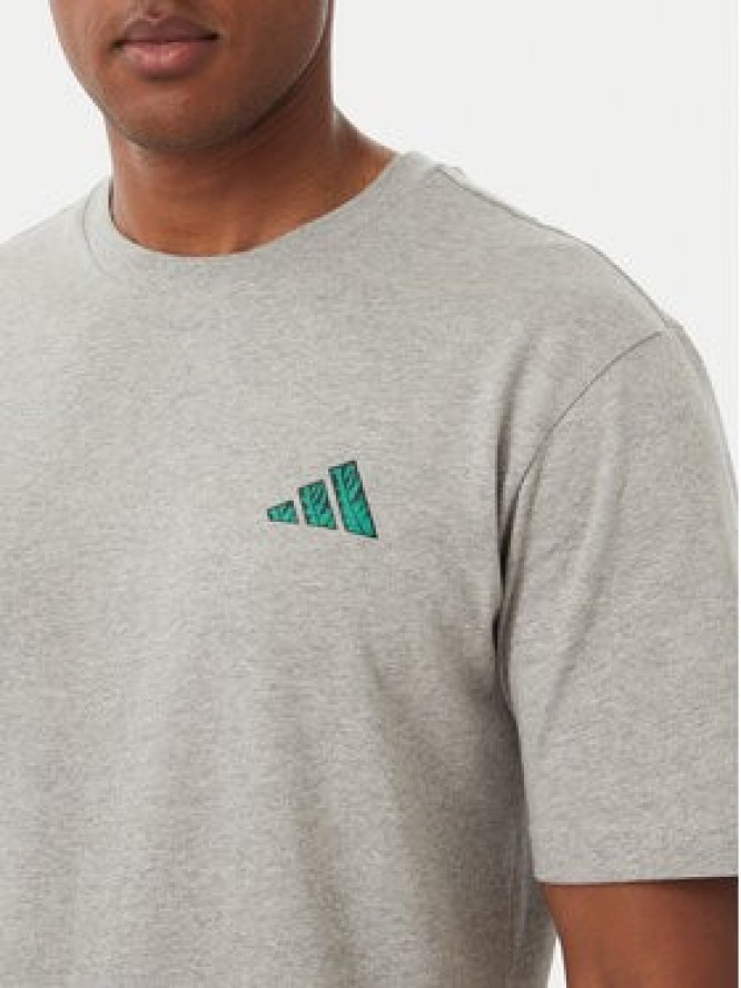 adidas T-Shirt Taste Of Victory Pasta Graphic KG0945 Szary jasny Regular Fit