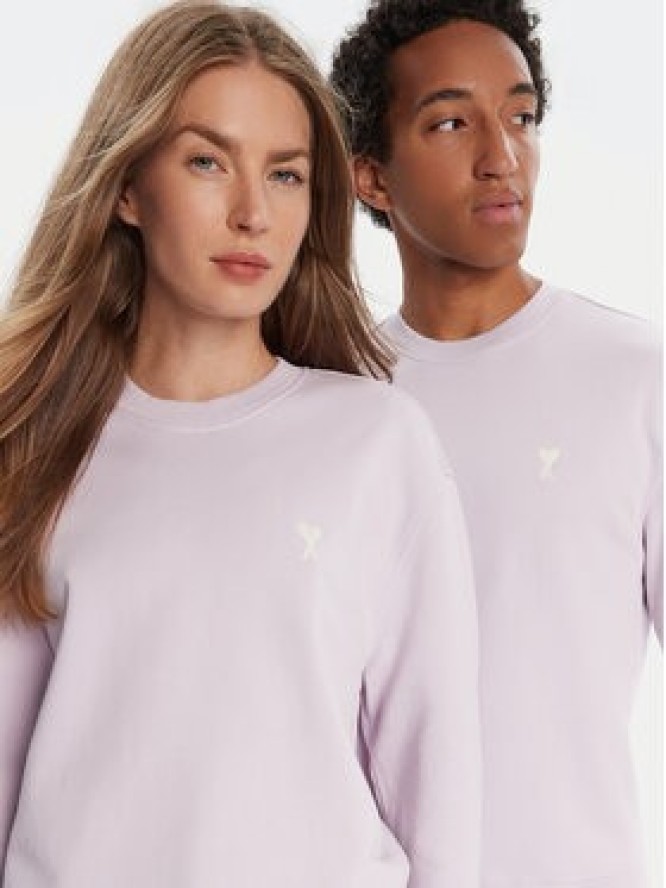 AMI Paris Bluza HSW060.730 Fioletowy Regular Fit