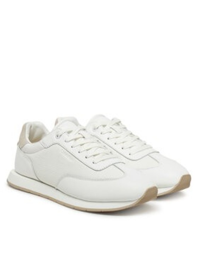 Calvin Klein Sneakersy Low Top Lace Up Tmbl Lth HM0HM01804 Biały