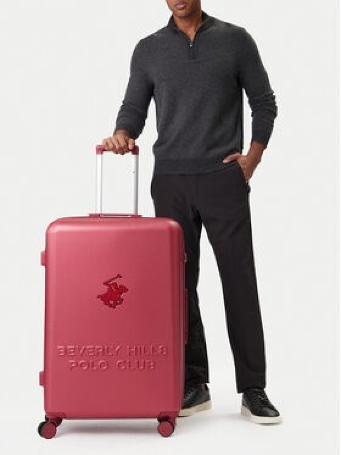 Beverly Hills Polo Club Walizka duża CEO-BHPC-L-004-08-BURGUNDY Bordowy