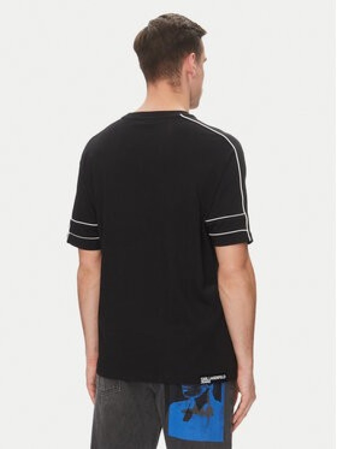 Karl Lagerfeld Jeans T-Shirt A2M17052 Czarny Relaxed Fit