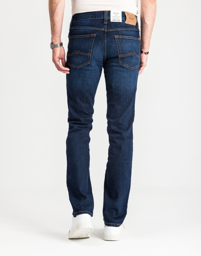 MUSTANG TRAMPER TAPERED MĘSKIE SPODNIE JEANSOWE JEANSY DŻINSY DENIM BLUE 1015352 5000 982