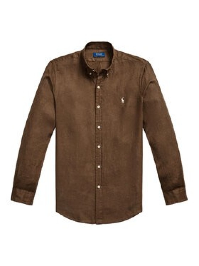 Polo Ralph Lauren Koszula 710968915500 Brązowy jasny Slim Fit