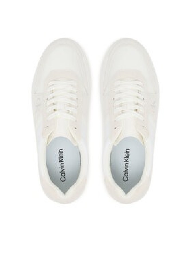 Calvin Klein Sneakersy Classic Cups Lace Mix Emb Tongue YM0YM01395 Biały