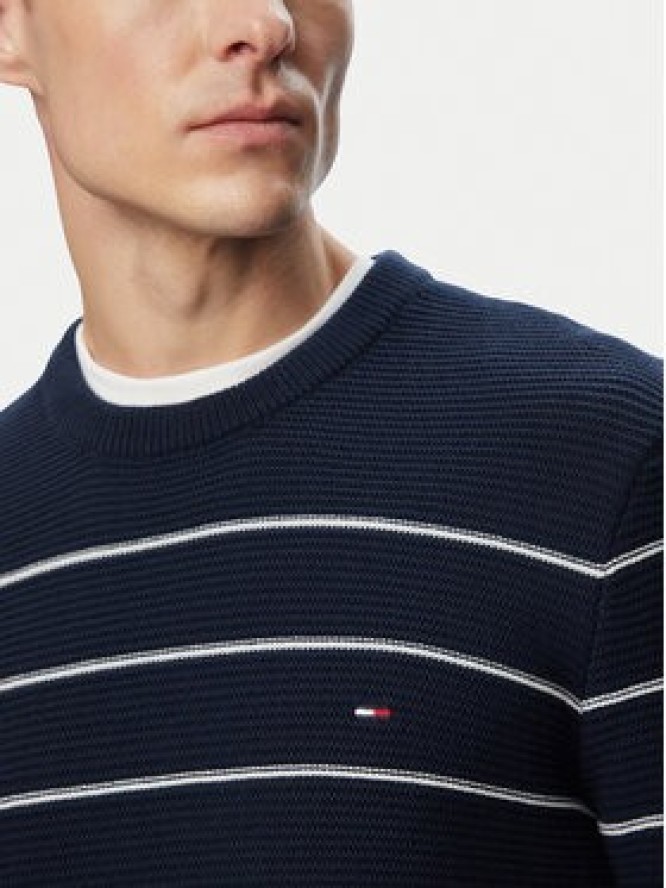 Tommy Jeans Sweter DM0DM23384 Granatowy Slim Fit
