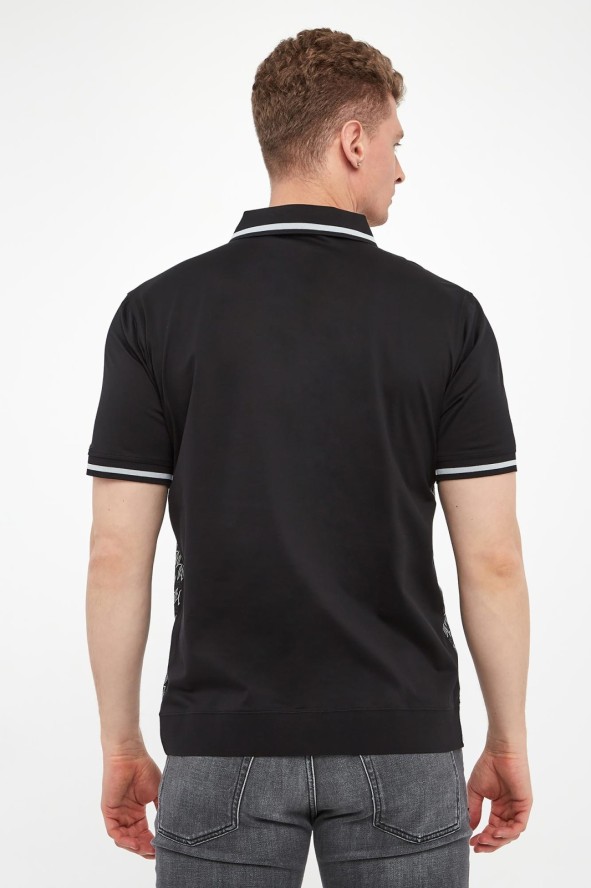 Polo męskie z nadrukiem logo KARL LAGERFELD