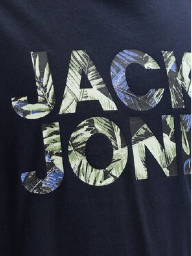 Jack & Jones T-Shirt Ejeff Logo 12288536 Granatowy Regular Fit