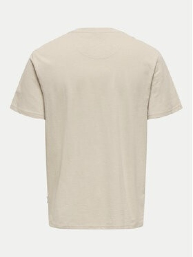 Only & Sons T-Shirt 22025286 Beżowy Regular Fit