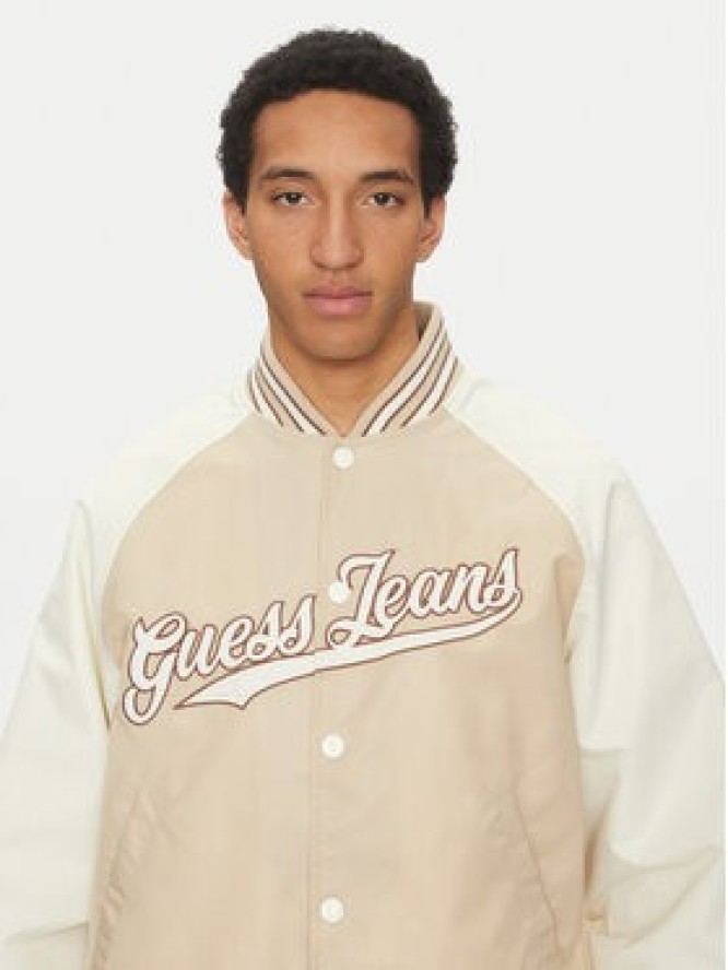 Guess Jeans Kurtka bomber M5GL32 WHAA2 Écru Regular Fit