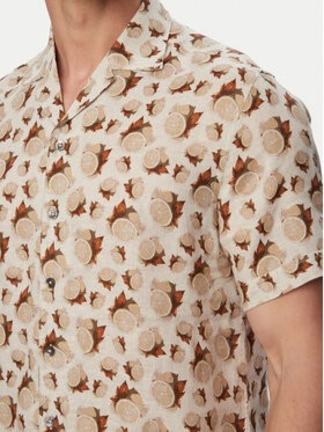 Bugatti Koszula 9253-18908E Beżowy jasny Regular Fit