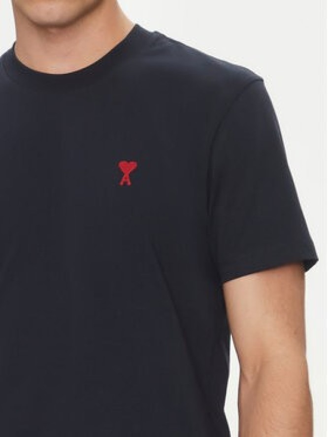 AMI Paris T-Shirt BFUTS035.724 Granatowy Regular Fit