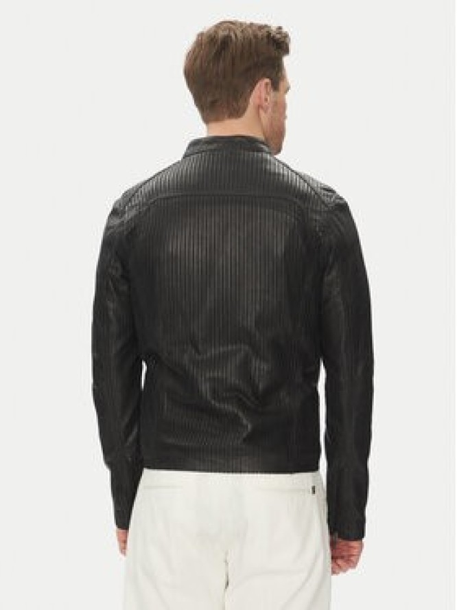 Serge Pariente Kurtka skórzana Leni Czarny Slim Fit