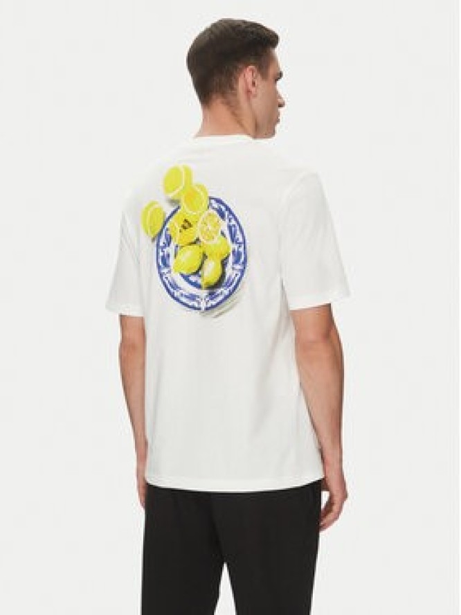 adidas T-Shirt Lounge Still Life Lemons Graphic JN7366 Biały Regular Fit