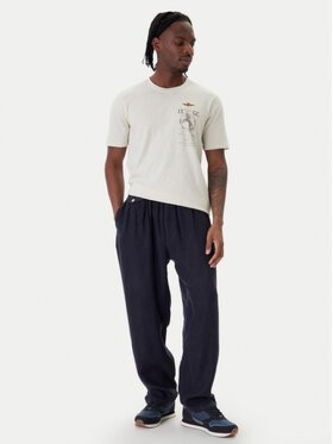 Aeronautica Militare Spodnie materiałowe 261PA1712UCT04293 Granatowy Comfort Fit