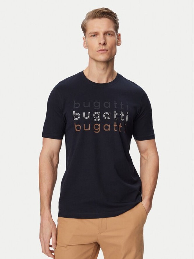 Bugatti T-Shirt 8350-15042E Granatowy Regular Fit