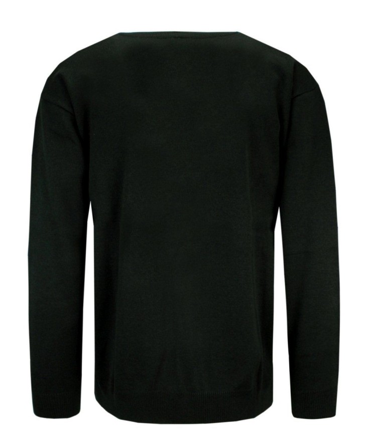 Kardigan, Sweter Czarno-Brązowy Zapinany na Guziki, Elegancki -MAX SHELDON