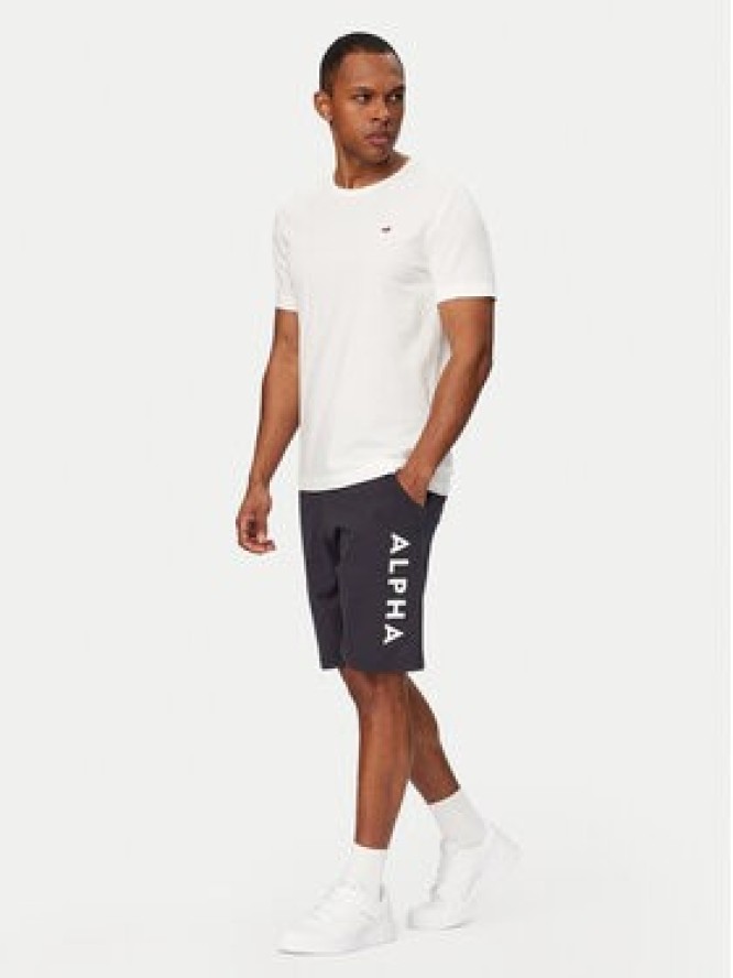 Alpha Industries Szorty sportowe Jersey 116366 Granatowy Regular Fit