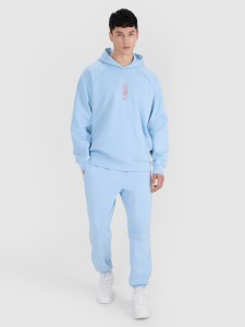 4F Spodnie dresowe joggery męskie - niebieskie XL