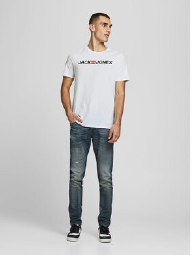 Jack & Jones T-Shirt Corp Logo 12137126 Biały Slim Fit