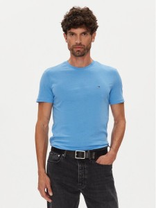 Tommy Jeans T-Shirt Jaspe DM0DM20363 Niebieski Slim Fit