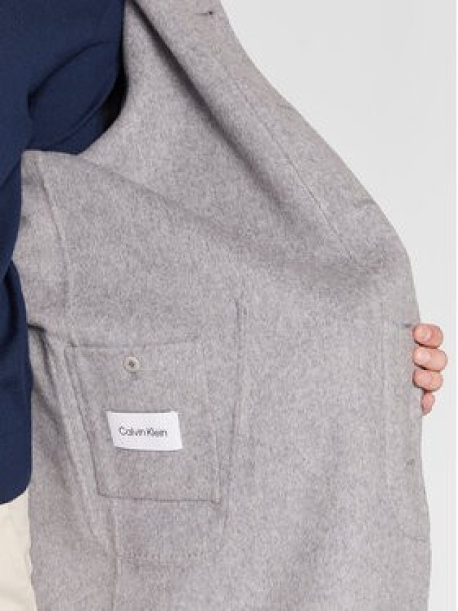 Calvin Klein Płaszcz wełniany K10K109549 Szary Regular Fit