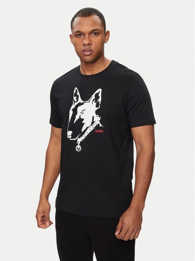 Hugo T-Shirt Dammock 50504916 Czarny Regular Fit