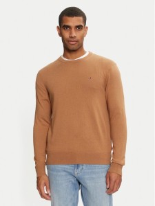 Tommy Hilfiger Sweter MW0MW28046 Brązowy Regular Fit