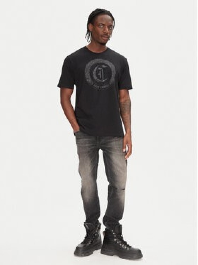 Just Cavalli T-Shirt 78OAHE22 Czarny Regular Fit