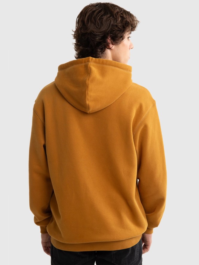 Bluza męska z kapturem z logo BIG STAR musztardowa Bruden 803