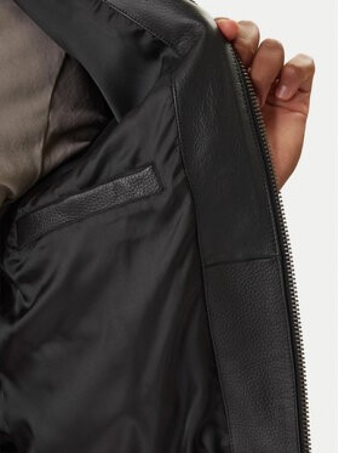 BOSS Kurtka skórzana Jakri 50552151 Czarny Regular Fit