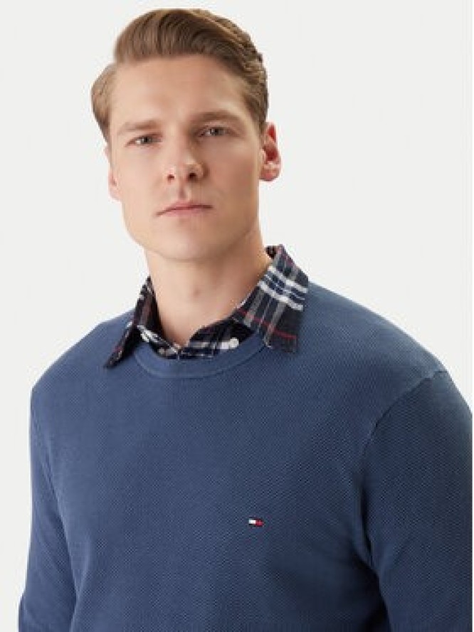Tommy Hilfiger Sweter Essential MW0MW36347 Niebieski Regular Fit