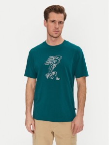 New Balance T-Shirt MT51978 Zielony Relaxed Fit