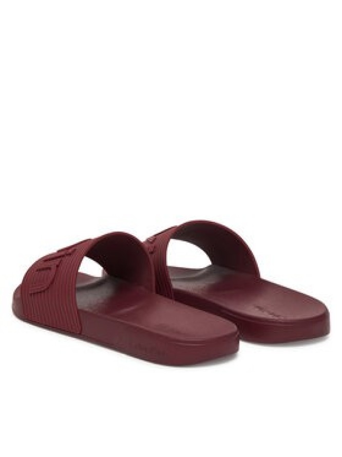 Calvin Klein Klapki Nemo - Contoured Emblem Logo Sliders HM0HM02113 Bordowy