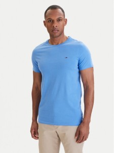 Tommy Jeans T-Shirt DM0DM04411 Niebieski Slim Fit