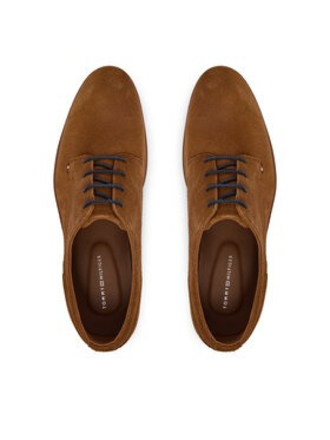 Tommy Hilfiger Półbuty Hilfiger Suede Dress Shoe FM0FM05776 Brązowy