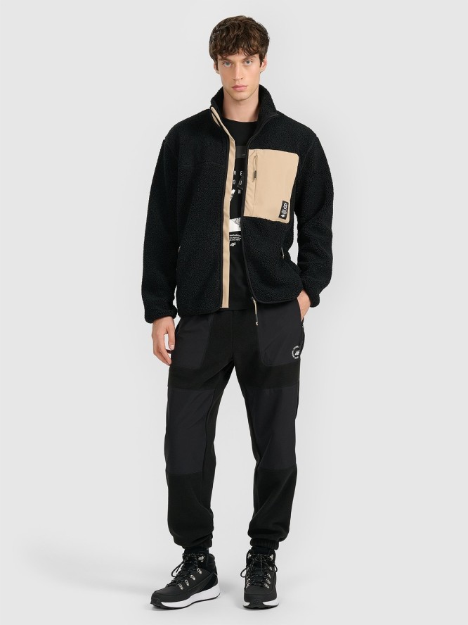 4F Polar sherpa regular ze stójką męski - czarny L