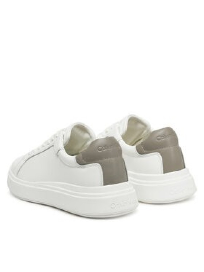 Calvin Klein Sneakersy Low Top Lace Up Lth HM0HM01016 Biały